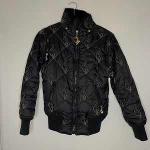 Monogram Baby Phat Bomber Jacket size small